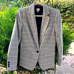 A New Day Plaid Blazer with pink, grey & lavender colors mixed in Size 6